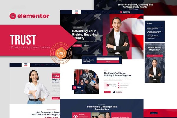 Download Trust - Political Candidate Leader Elementor Template Kit