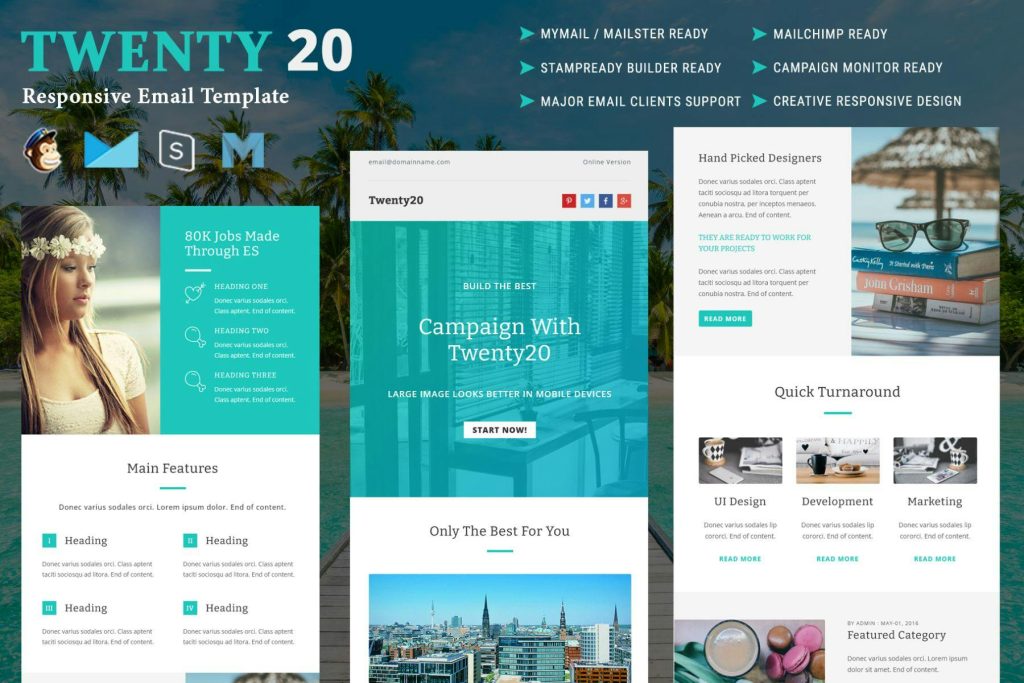 create 200+ professionally designed email marketing... Twenty20 - Multipurpose Responsive Email Template Best email marketing ...