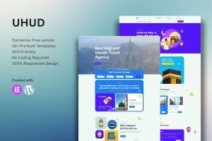 Download Uhud - Hajj & Umrah Tour Travel Elementor Template Kit