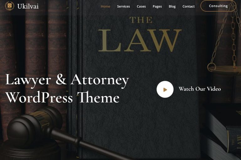 Download Ukilvai - Lawyer & Attorney WordPress Theme
