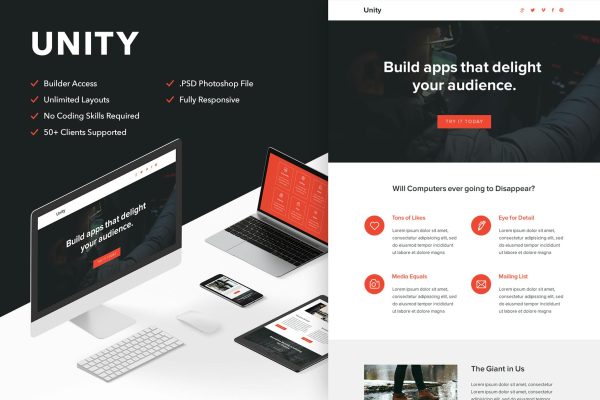 Download Unity - Responsive Email + Themebuilder Access High quality responsive email newsletter template | MailChimp | Campaign Monitor supported