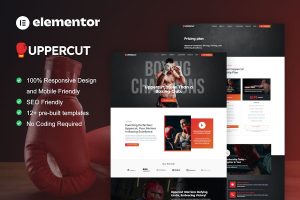 Download Uppercut - Boxing School & Martial Arts Elementor Pro Template Kit