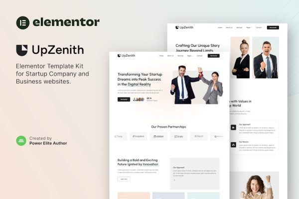 Download UpZenith – Startup Company & Business Elementor Template Kit