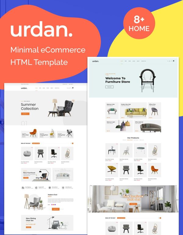 Download Urdan - Minimal eCommerce HTML Template Urdan HTML Template is fully responsive, working on smartphones, tablets, and desktops