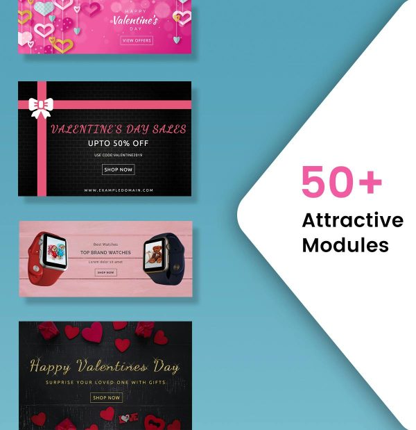 Download Valentine - Responsive Email Template Best Valentine Email Templates having attractive 50+ Modules& Useful for business promotions