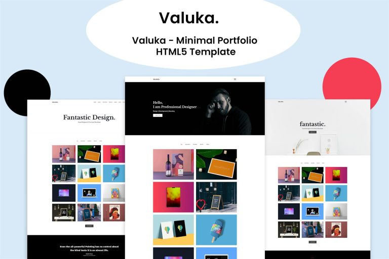 Download Valuka - Minimal Portfolio HTML5 Template Valuka – Minimal portfolio template is high quality creative portfolio template with unique style.