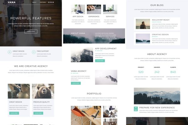 Download Vana - Responsive Email + StampReady Builder Vana is clean and modern email template is awesome design for your corporate and business email.