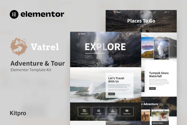 Download Vatrel - Adventure & Tour Elementor Template Kit