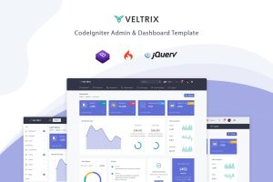 Download Veltrix - CodeIgniter Admin & Dashboard Template Veltrix – CodeIgniter is an admin dashboard template that is a beautifully crafted, clean & minimal