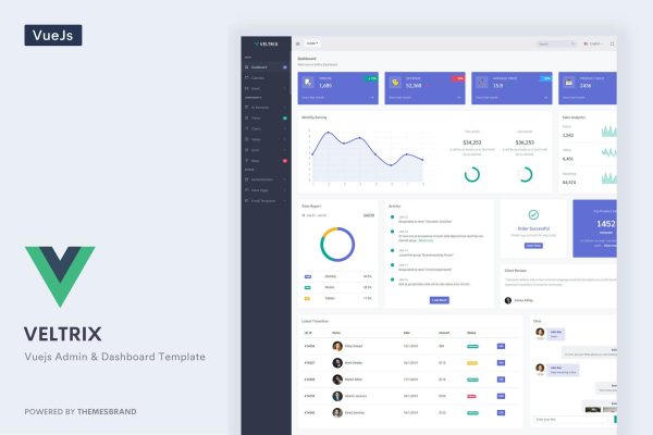 Download Veltrix - Vuejs Admin & Dashboard Template Veltrix is a fully featured premium admin dashboard template in VueJs with developer-friendly codes