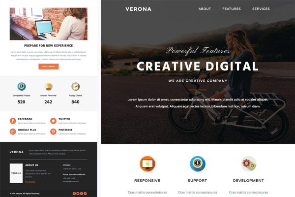 Download Verona - Responsive Email + StampReady Builder Verona is clean and modern email template is awesome design for your corporate and business email.