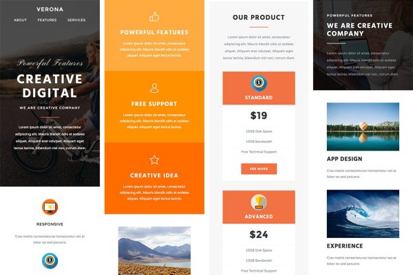 Download Verona - Responsive Email + StampReady Builder Verona is clean and modern email template is awesome design for your corporate and business email.