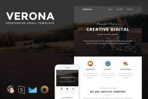 Download Verona - Responsive Email + StampReady Builder Verona is clean and modern email template is awesome design for your corporate and business email.