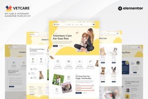 Download Vetcare - Pet Care & Veterinary Elementor Pro Template Kit