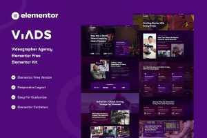 Download Viads - Videographer Agency Elementor Template Kit