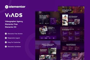 Download Viads - Videographer Agency Elementor Template Kit