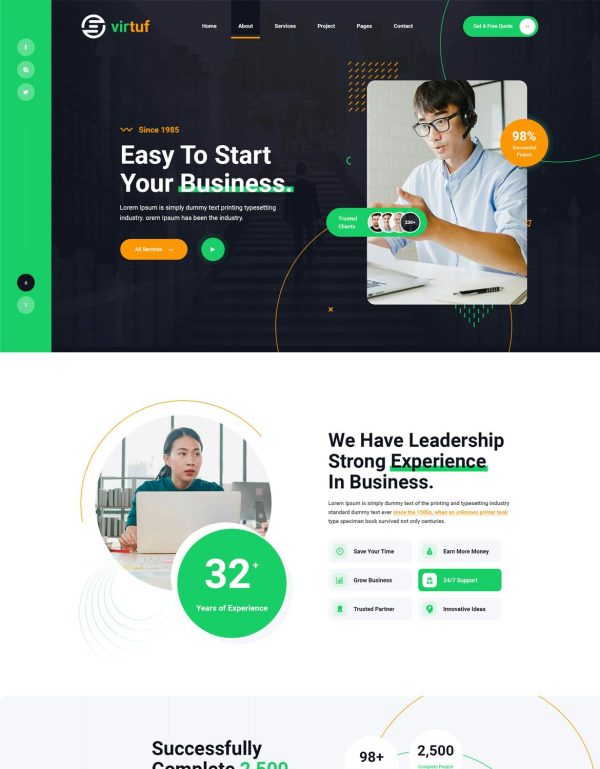 Download Virtuf - Creative Agency Bootstrap 5 Template