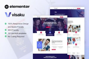 Download Visaku - Immigration & Visa Consulting Elementor Pro Template Kit