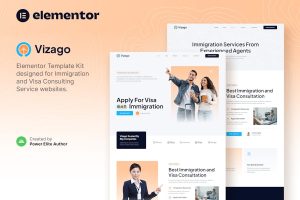 Download Vizago – Immigration & Visa Consulting Service Elementor Template Kit