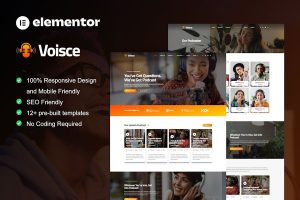 Download Voisce - Podcaster & Music Streaming Elementor Pro Template Kit