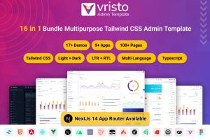 Download Vristo – Tailwind Admin Template Vristo – Tailwind Admin Template HTML, Angular, React, NextJS, Vue, NuxtJS, Laravel, Node
