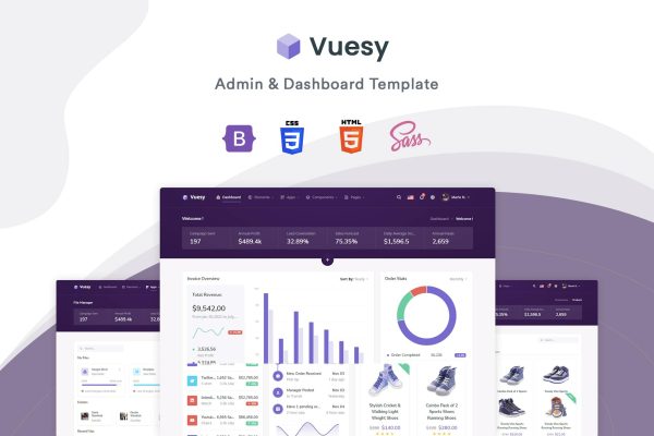 Download Vuesy - Admin & Dashboard Template Vuesy is a Bootstrap 5.1.3. based fully responsive admin dashboard template.
