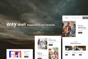 Download Way Mail - 30+ Modules E-mail Templates Way Mail – Responsive Email Templates is a Modern and Clean Design email templates.