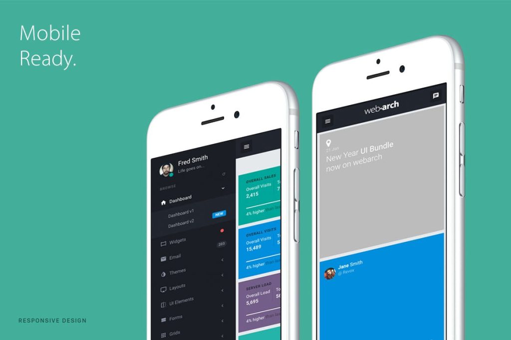 Webarch - Responsive Admin Dashboard Template Made With Everyone in ...