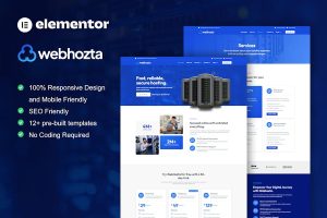 Download WebHozta - Hosting Service Elementor Template Kit