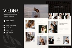 Download Wedda - Wedding & Wedding Planner Elementor Template Kit