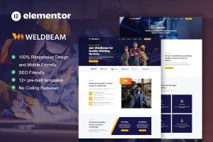 Download WeldBeam - Welding Services & Industrial Elementor Template Kit
