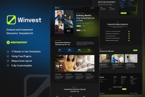 Download Winvest - Finance & Investment Elementor Template Kit