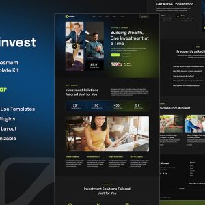 Download Winvest - Finance & Investment Elementor Template Kit