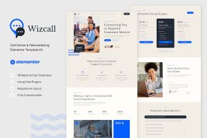 Download Wizcall - Call Center & Telemarketing Elementor Template Kit