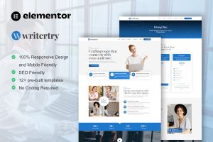Download Writertry - Content Writing Service Agency Elementor Kit