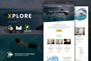 Download Xplore - Book & Travel Responsive Email Responsive Email for Hotels, Booking & Traveling