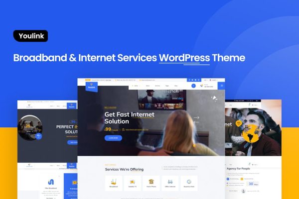 Download Youlink - Broadband & Internet WordPress Theme