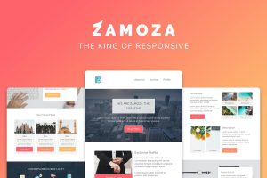 Download Zamoza Responsive Multipurpose Email Template Responsive, fits in every screens, easy to edit, clean and creative newsletter email template