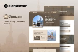 Download Zamzam - Umrah & Hajj Tour Travel Elementor Template Kit