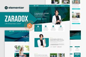 Download Zaradox - Life & Business Coach Elementor Template Kit
