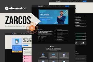 Download Zarcos - Professional Resume & CV Elementor Template Kit