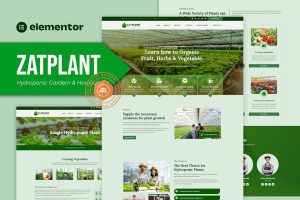 Download Zatplant - Hydroponic Garden and Horticulture Elementor Template Kit