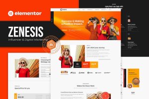 Download Zenesis - Influencer & Digital Marketing Elementor Template Kit