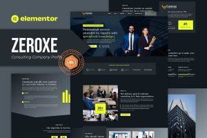 Download Zeroxe - Consulting Company Profile Elementor Template Kit