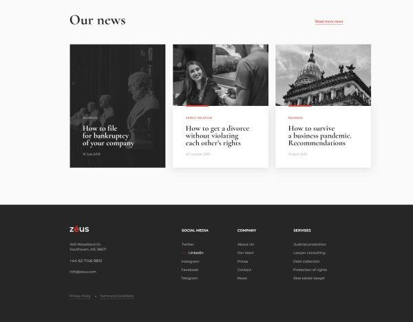 Download Zeus - Lawyers and Law Firm HTML Template