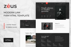 Download Zeus - Lawyers and Law Firm HTML Template