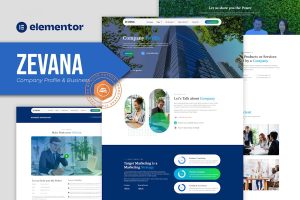 Download Zevana - Company Profile & Business Elementor Template Kit