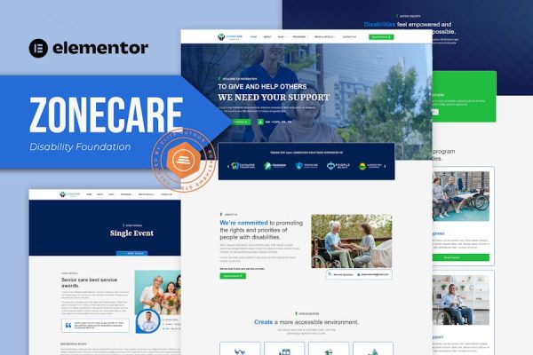 Download Zonecare - Disability Foundation Elementor Template Kit