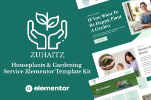 Download Zuhaitz - Houseplants & Gardening Service Elementor Template Kit