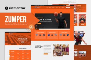 Download Zumper - Basketball Club & Academy Elementor Template Kit